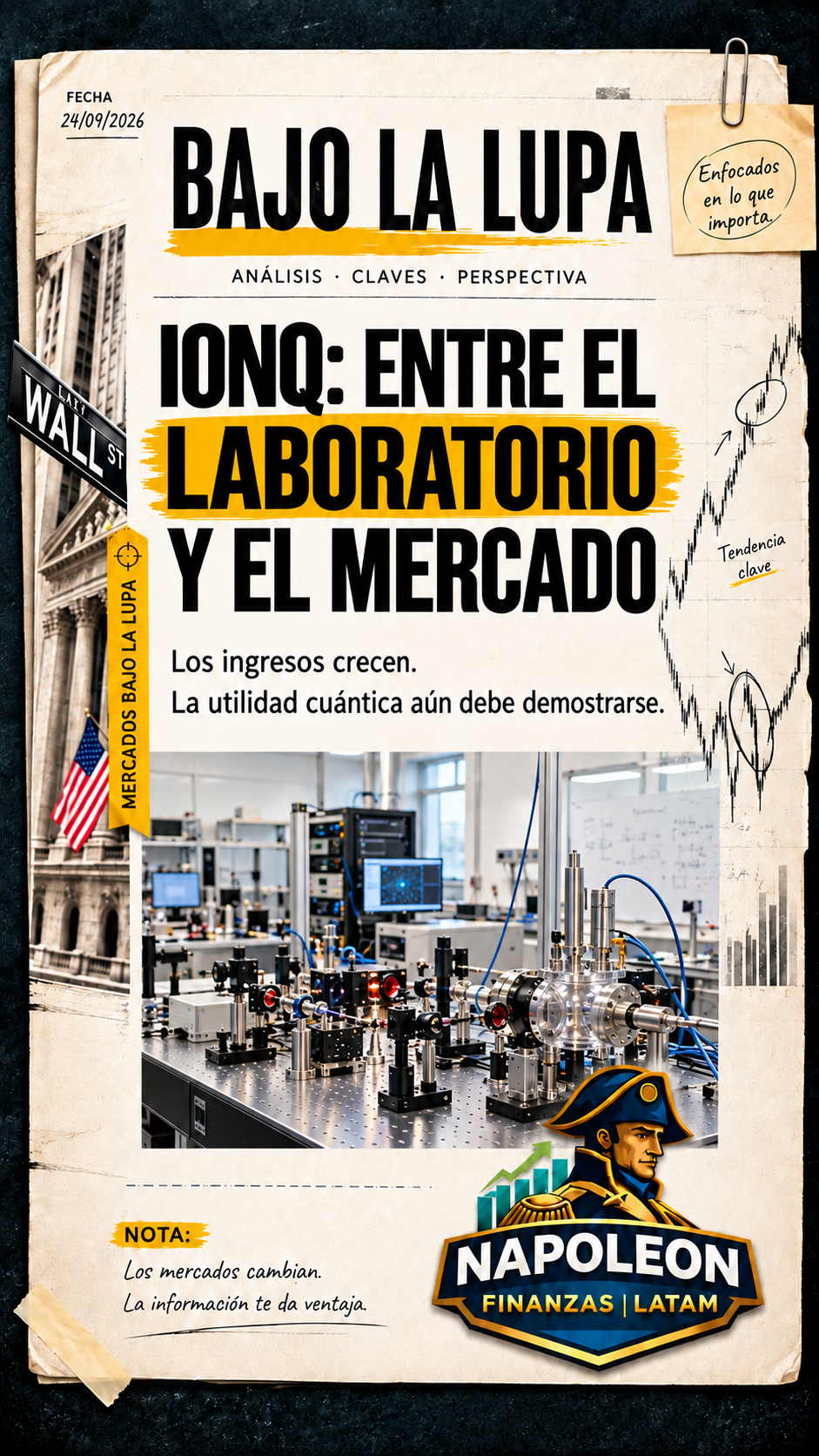 Portada editorial IonQ — Bajo la Lupa