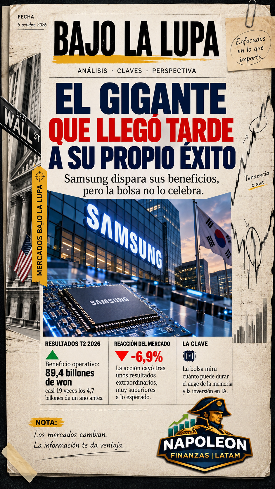 El gigante que llegó tarde a su propio éxito — Samsung — Bajo la Lupa