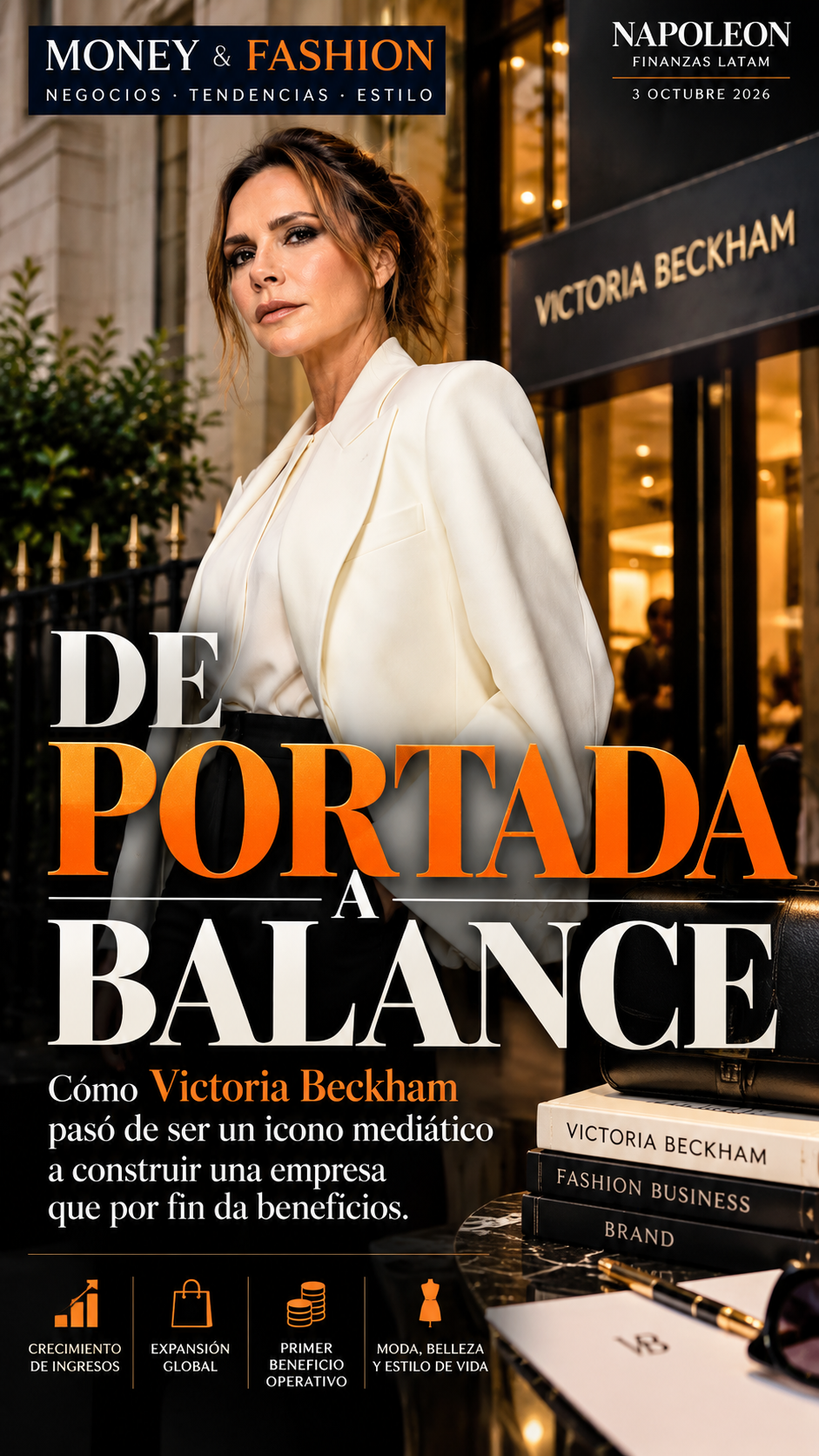 De portada a balance — Victoria Beckham